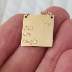 You Are Magic gold necklace